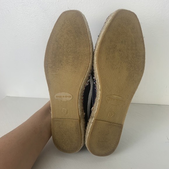 Toni Pons Origins Espadrilles Slip On Shoes Striped Blue And white 37 / 7 - Picture 3 of 6